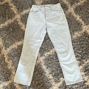 NWOT GRLFRND high rise button fly straight crop